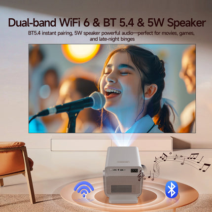 1080P Full HD Auto Focus LED Projector with Short Throw Design and 1000 ANSI Lumens