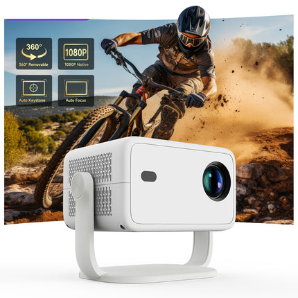 Portable LCD Projector with 650 ANSI Lumens and Full HD 1080P Resolution for Home and Outdoor Use