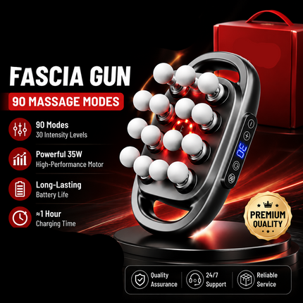 Cordless Rechargeable Massage Gun with 16 Heads and 30 Speed Levels