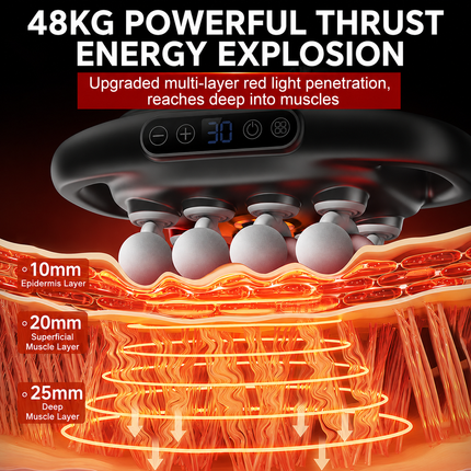 Cordless Rechargeable Massage Gun with 16 Heads and 30 Speed Levels