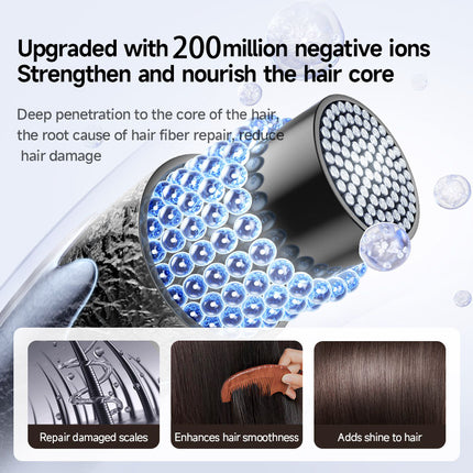 High Speed Electric Hair Dryer with Ionic Technology and Compact Portable Design