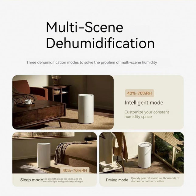 Large Capacity Smart Dehumidifier with Quiet Operation and Continuous Drainage System