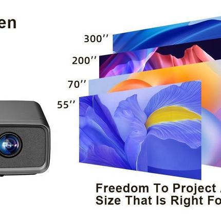 Android 12 LCD Projector with Large Display and 1080P Resolution Support for Home Entertainment
