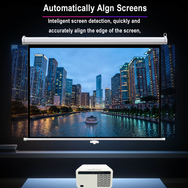 Mini Android 12 Home Theatre Projector with 4K Support, 1080P Resolution and Mirror Screen Function