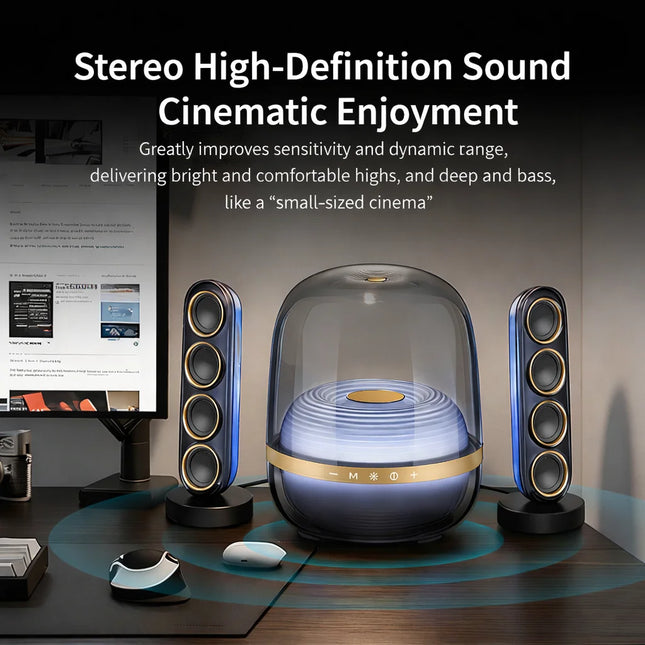Wireless Bluetooth Speaker with Satellite Speakers, Subwoofer and 360° Sound Design