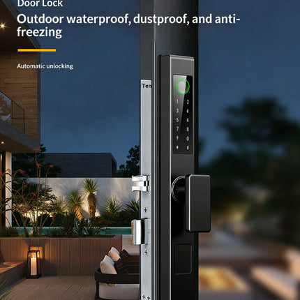 Aluminum Alloy Smart Lock with Tuya App Control and Multiple Unlock Methods