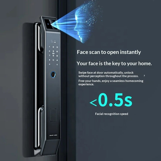 Digital Smart Door Lock with Fingerprint, Password, Face Recognition and Visual Intercom