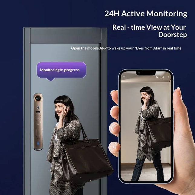 WiFi Smart Door Lock with Fingerprint, Password, Face Recognition and App Access