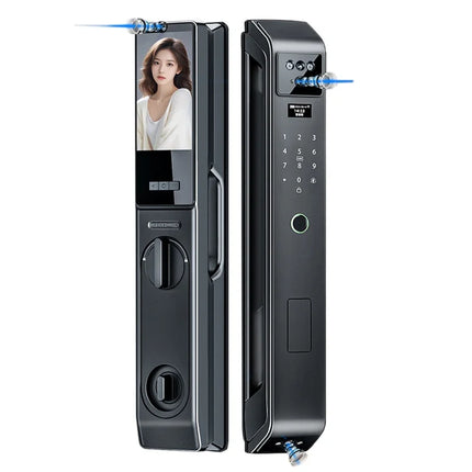 Digital Smart Door Lock with Fingerprint Access, Facial Recognition and Tuya App Support