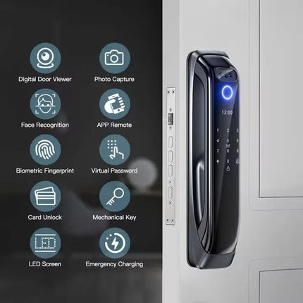 Smart Fingerprint Door Lock with Tuya App, Remote Access and Multiple Unlock Methods