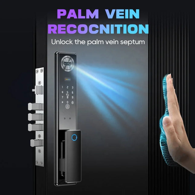 WiFi Smart Door Lock with Face Recognition, Fingerprint, Password and App Control