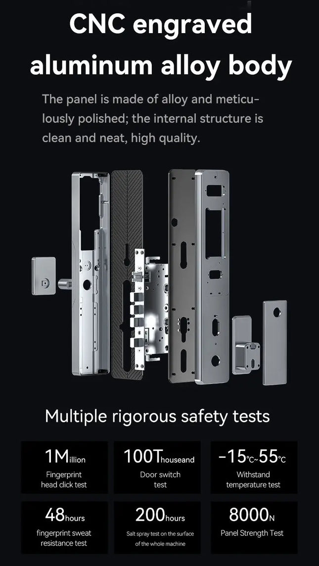 Tuya Smart Door Lock with Face Recognition, Fingerprint, Password and App Unlock