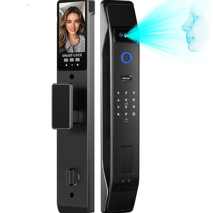 Smart Digital Door Lock with Video Intercom, Face Recognition and Multiple Unlock Methods