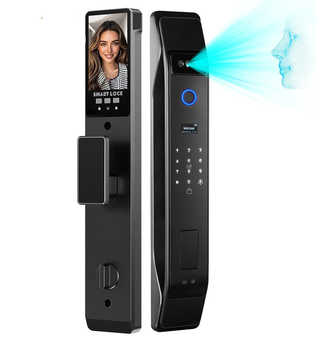 Smart Digital Door Lock with Video Intercom, Face Recognition and Multiple Unlock Methods