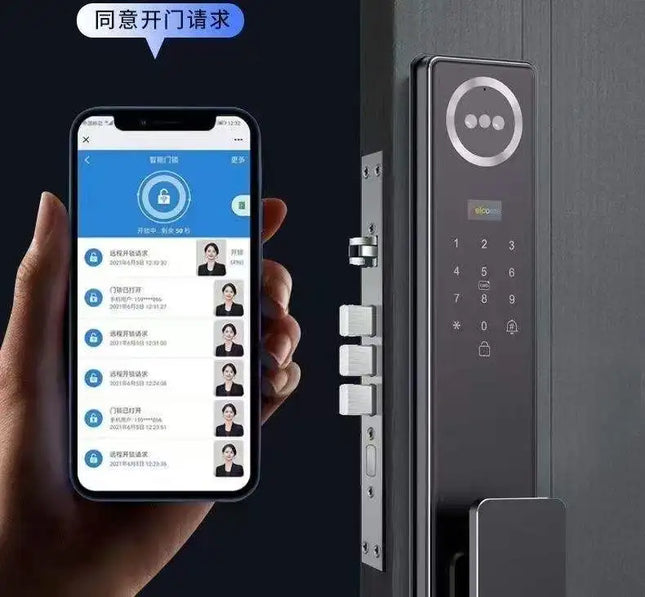 WiFi Smart Digital Door Lock with Face Recognition, Fingerprint, Password and Keyless Entry