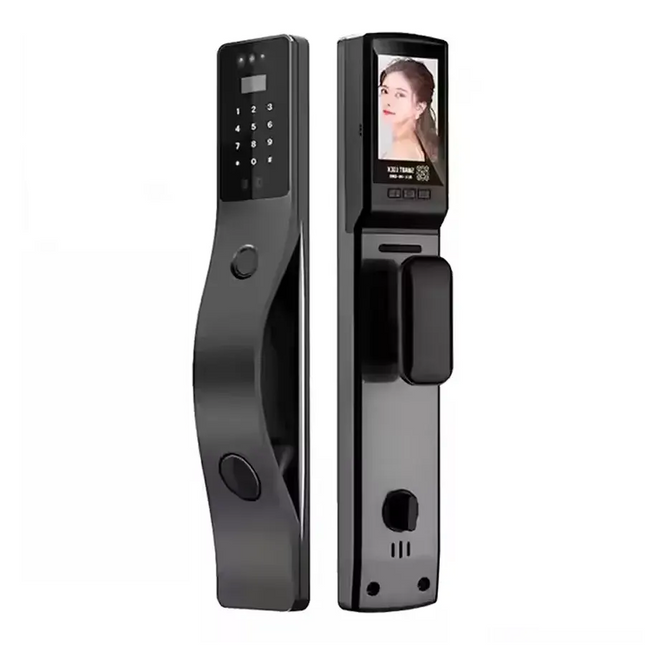 Smart Digital Door Lock with 3D Face Recognition, Fingerprint, Camera and App Access