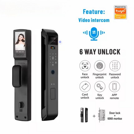 Smart Biometric Door Lock with Face Recognition, Fingerprint, Camera and Multiple Unlock Methods