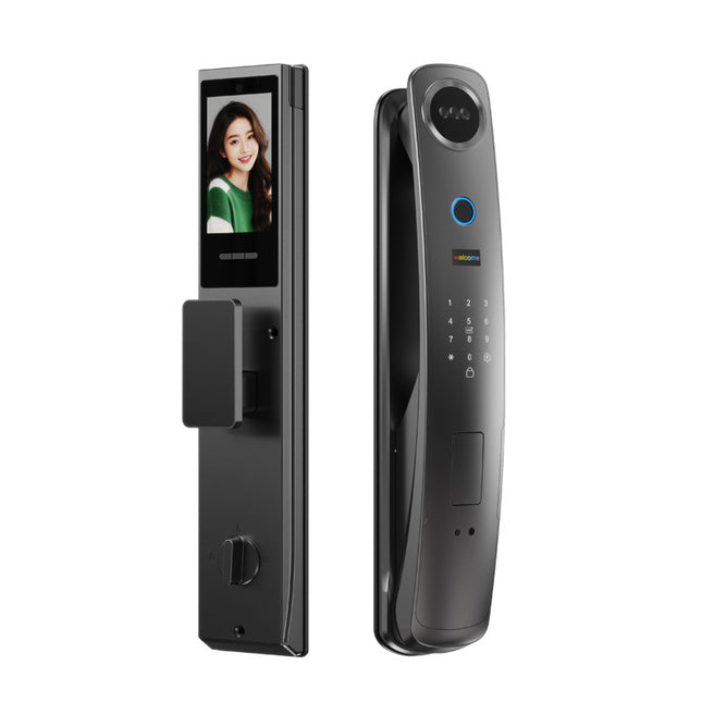 Smart Aluminium Alloy Door Lock with Face Recognition, Palm Vein, Fingerprint and Tuya App