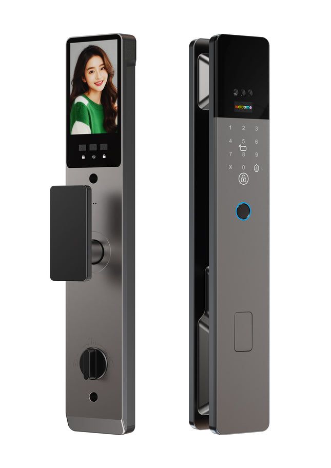 Smart WiFi Video Door Lock with 3D Face Recognition, Fingerprint, App Access and IC Card