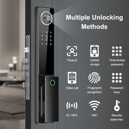 Digital Smart Door Lock with Face Recognition, Fingerprint, Password and Key Entry