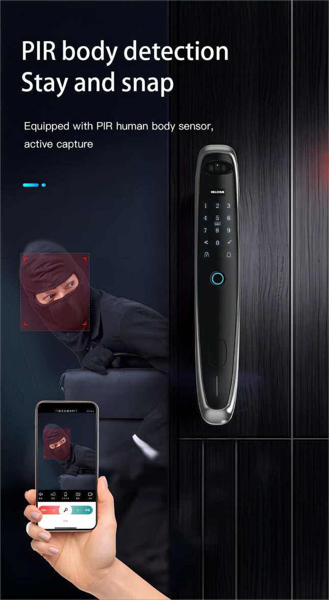 WiFi Smart Door Lock with Face Recognition, Fingerprint Scanner and Multiple Unlock Methods