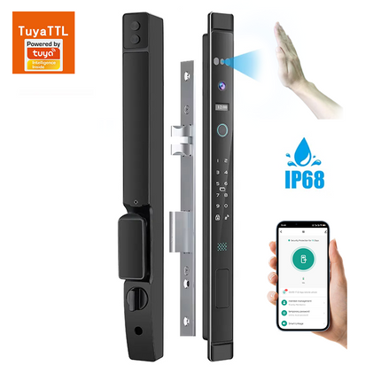 Automatic Smart Door Lock with Face Recognition, Fingerprint, App Control and Camera for Wood Doors