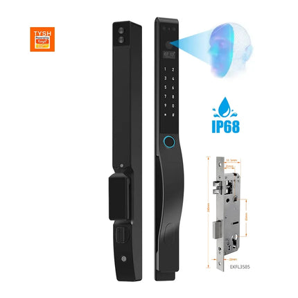 IP68 Waterproof Smart Gate Door Lock with 3D Face Recognition, Camera and Multiple Unlock Methods