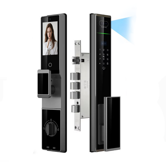 Automatic Smart Door Lock with Face Recognition, Fingerprint, Password and Camera