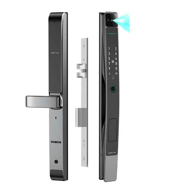 Digital Smart Door Lock with Camera, Fingerprint Entry, Password Access and Rechargeable Battery