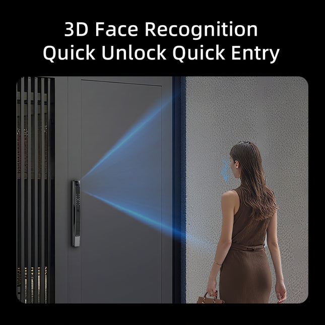Digital Smart Door Lock with Camera, Fingerprint Entry, Password Access and Rechargeable Battery