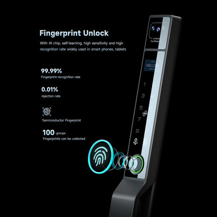 Digital Smart Door Lock with Face ID, Fingerprint Access, WiFi App Control and Camera