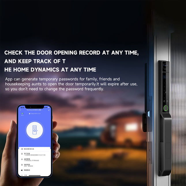 Digital Smart Door Lock with Face ID, Fingerprint Access, WiFi App Control and Camera