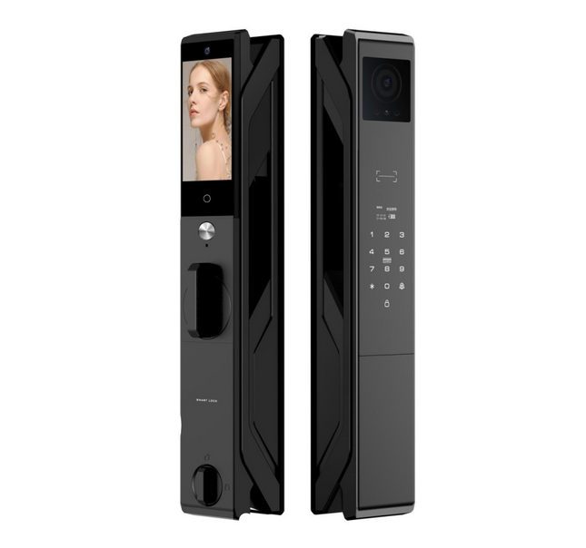 Digital Smart Door Lock with 3D Face ID, Fingerprint Access, Tuya App Control and Camera System