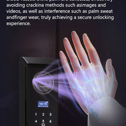 Smart Wi-Fi Door Lock with Face & Palm Recognition, Fingerprint, APP and Key Access