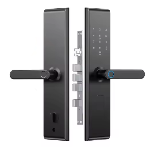 Smart WiFi Door Knob Lock with Fingerprint, Password, Card and Key Access for Wood and Metal Doors