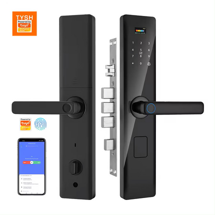 Smart Digital Door Lock with Fingerprint Scanner, Tuya WiFi App, RFID Card and USB Emergency Power