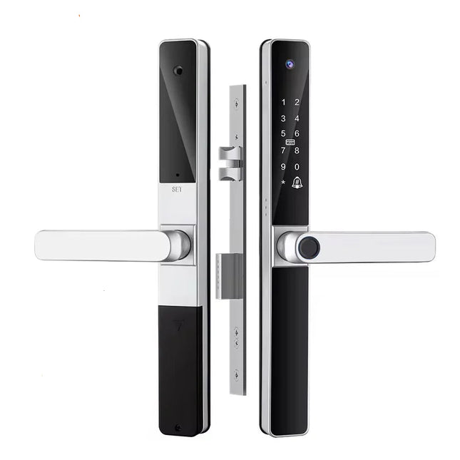 Smart Outdoor Door Lock with Fingerprint, Card, Password & Key Access