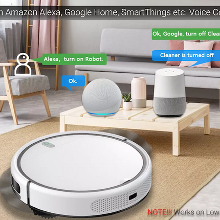 Automatic Robot Vacuum Cleaner with Tuya App Control, 3000Pa Suction and 350ml Dust Box