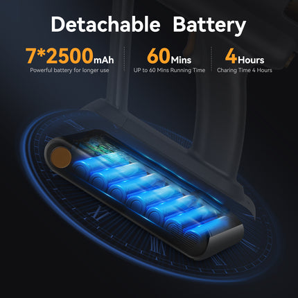 Portable Cordless Handheld Vacuum Cleaner with 0.6L Dust Capacity and Floor Brush