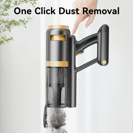 Portable Cordless Handheld Vacuum Cleaner with 0.6L Dust Capacity and Floor Brush