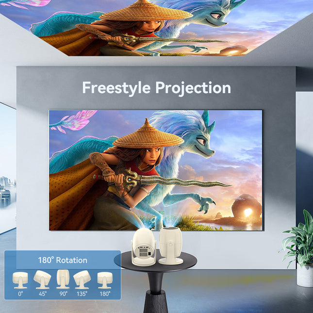 Smart Portable Projector with Auto Focus, WiFi and 720p HD Resolution