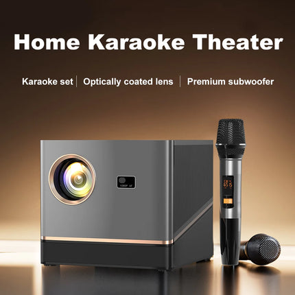 Portable 1080P LCD Projector with Android 12, WiFi 6 and 4K Video Support