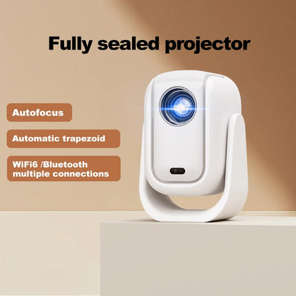 720P HD LCD Projector 230 ANSI Lumens with Built-In Speakers for Home Office and Education
