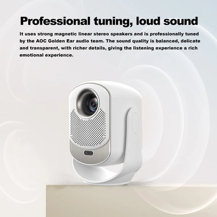 Smart 1080P LCD Projector with Auto Focus, 3D Support and Built-In Stereo Speakers
