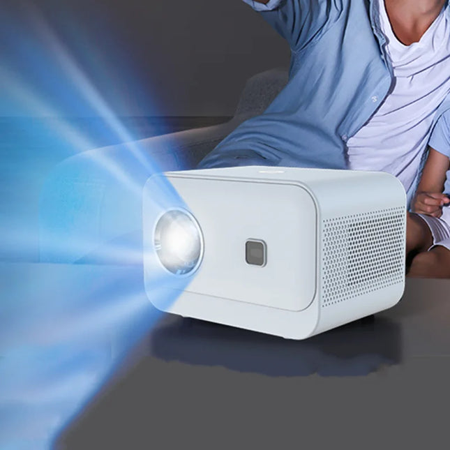 Compact LED Projector 300 ANSI Lumens 1080P Full HD Android 12 WiFi Home Cinema