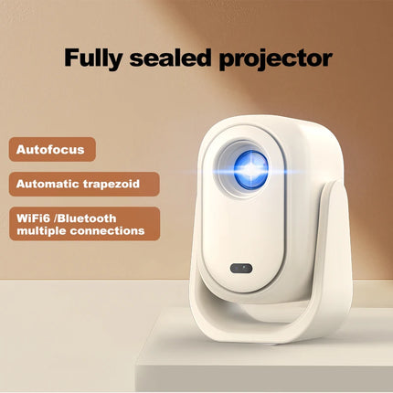 Portable 1080P Full HD LED Projector with Android 12, 230 ANSI Lumens and 180-Inch Display