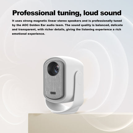 Mini Portable Projector 1080P Android 12 WiFi with 50-180 Inch Display