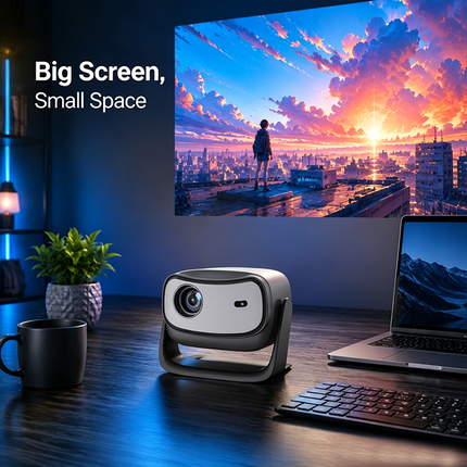Home Theater LCD Projector 1080P with 450 ANSI Lumens, Android 12 and Auto Focus