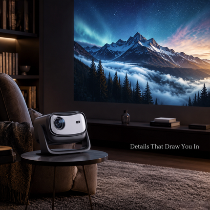 Home Theater LCD Projector 1080P with 450 ANSI Lumens, Android 12 and Auto Focus