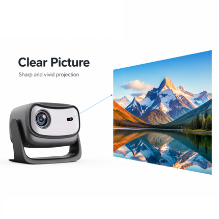 Home Theater LCD Projector 1080P with 450 ANSI Lumens, Android 12 and Auto Focus
